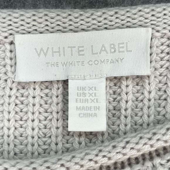 White Label The White Company Sweater Organic Cotton Wool Multi Stitch XL - Picture 3 of 4